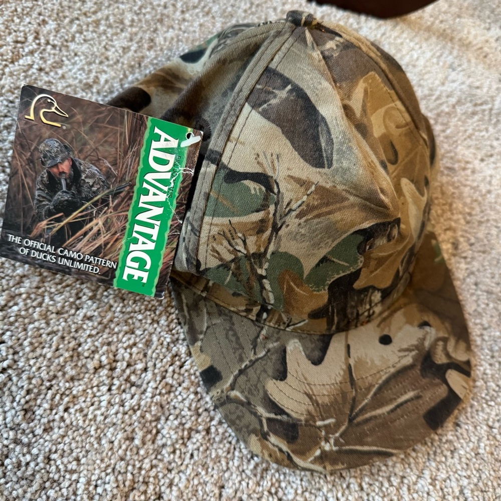 Vintage - NEW Ducks Daystone One Size Brown Camo Camouflage SnapBack Hunting Hat